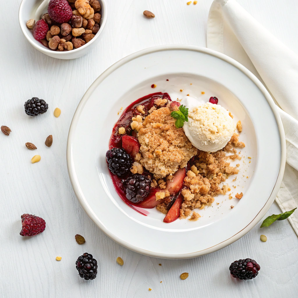 Apple & Blackberry Crumble